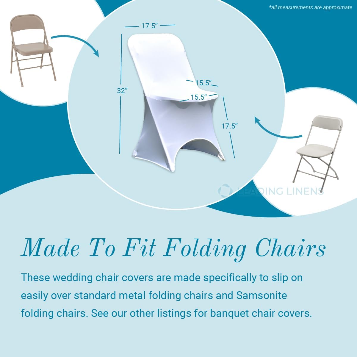 20 pc Black Spandex Folding Chair Covers - Premium Durable Slipcovers for Party Events Wedding Reception Restaurant Dining Decorations