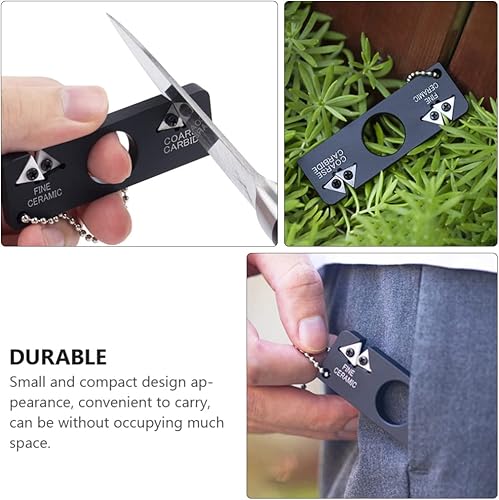 Miniatura 9 de Mini sacapuntas, sacapuntas portátil de bolsillo para piedra de esmeril, herramienta de afilado al aire libre con para salir de camping, senderismo,
