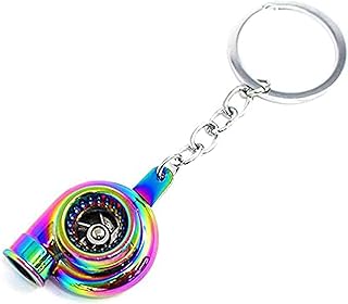 IUFDGHN Special chrome plated turbo keychain, sports car air compressor