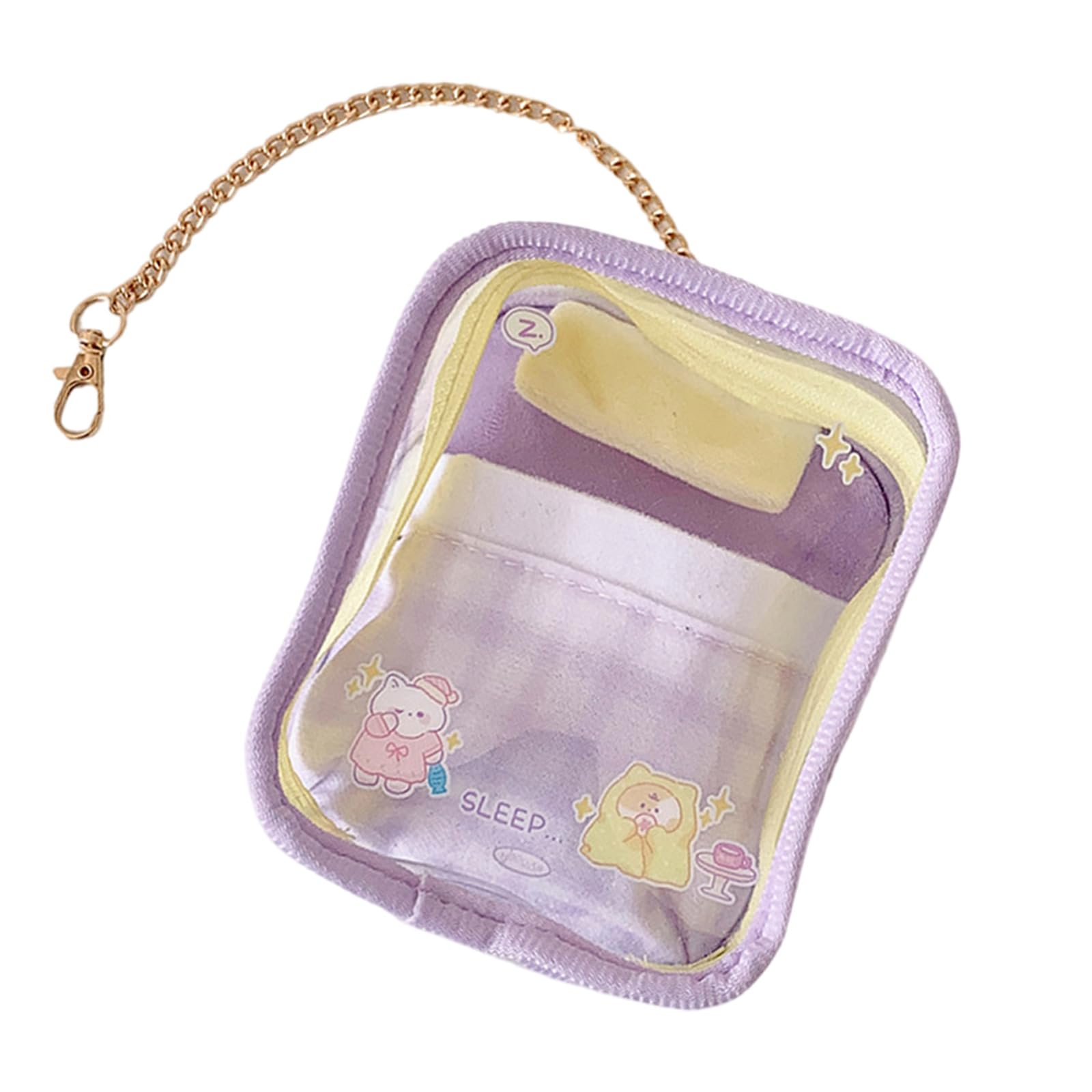 Tsophreniq Decorative Storage Container for Plush Dolls Featuring Cartoon Designs and Clear Materials Figure Protectors