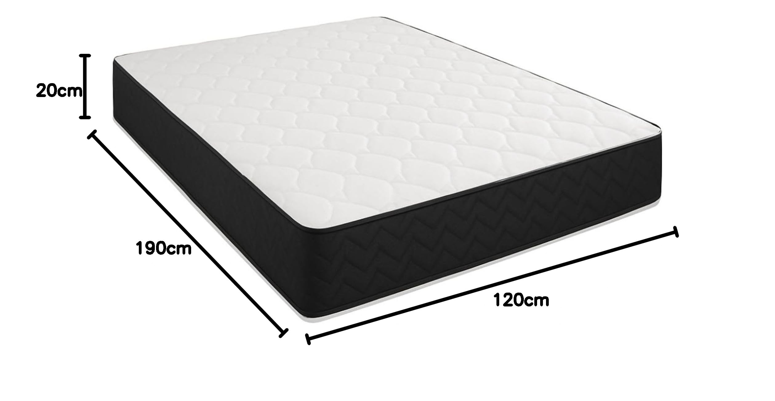 Rêve de Nuit Matelas 120x190 Latex + Aertech - Hauteur 20 Cm - Soutien Equilibré -
