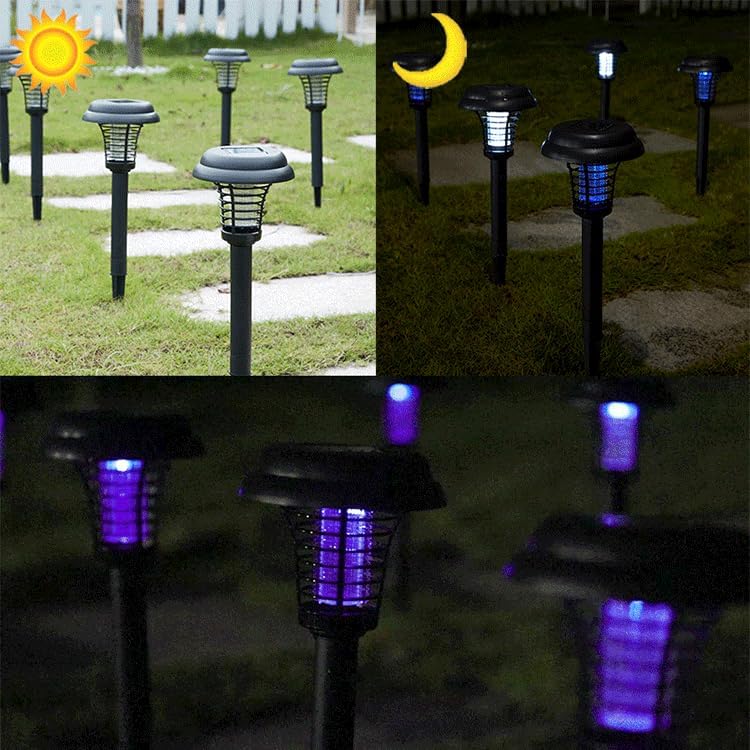 ソーラー蚊取りライト【１台2役 超強力蚊対策+高輝度照明】ソーラー充電式 殺虫灯 殺虫ライト 蚊 【生活用品】