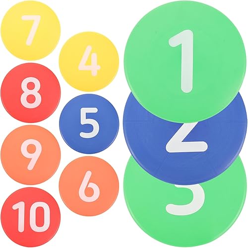 BESPORTBLE 10 Uds. Marcador de placa de marcado de cancha Líneas de marcadores de entrenamiento de agilidad Marcadores de piso de gimnasio Equipo de