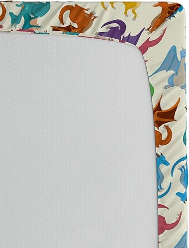 Miniatura 181 de Ambesonne - Sábana bajera ajustable multicolor, en colores y tres tamaños Azul y gris,Verde Militar Sage Green,Ámbar beige,Negro Grey White,Azul