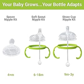 Anpei Ultimate Weaning and Transitional Nipple Kit Compatible with Comotomo Baby Bottles 5 oz and 8 oz | from 4 Months