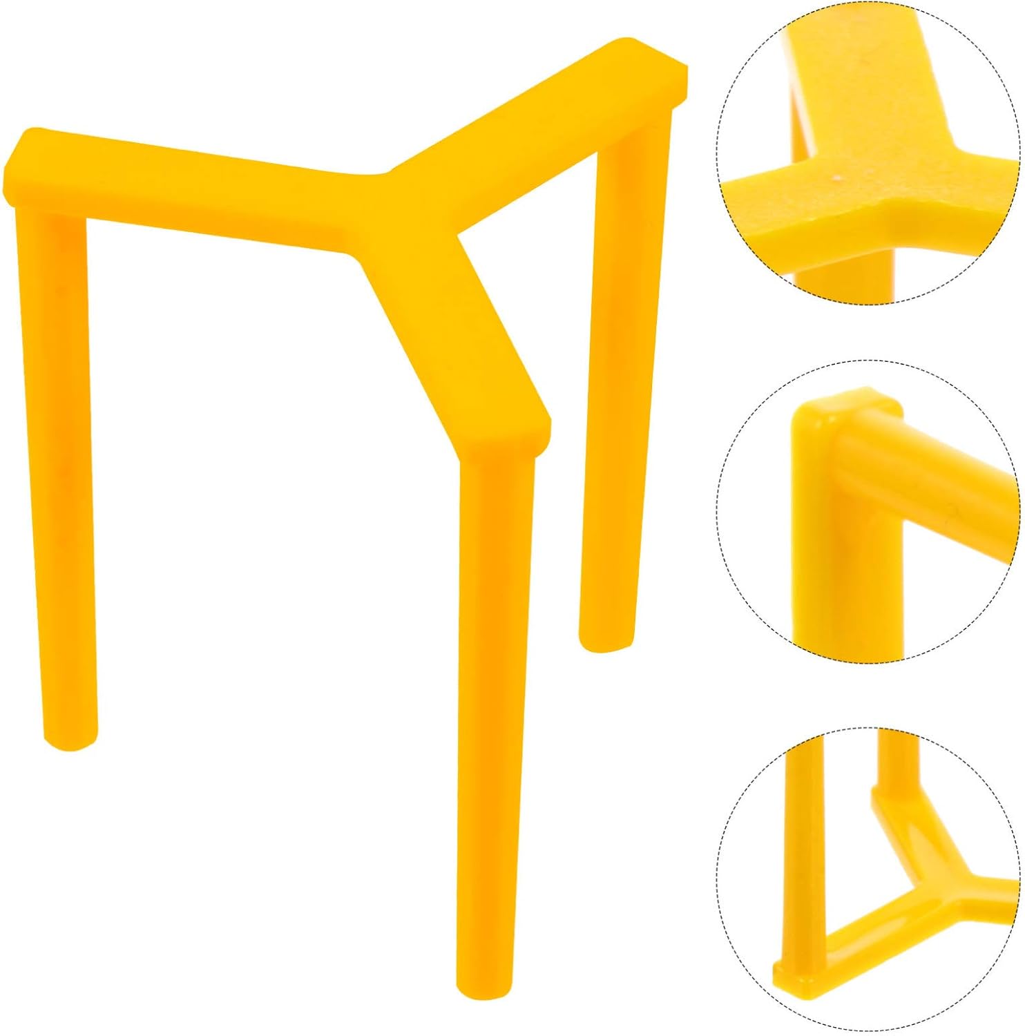 Hemoton Pizza Container 100pcs Pizza Saver Stand Plastic Tripod Stack Fixing Rack Pizza Holder Pizza Pan Riser Food Platter Tray for Restaurant Container Catering Boxes Yellow Desk Protector : Industrial & Scientific