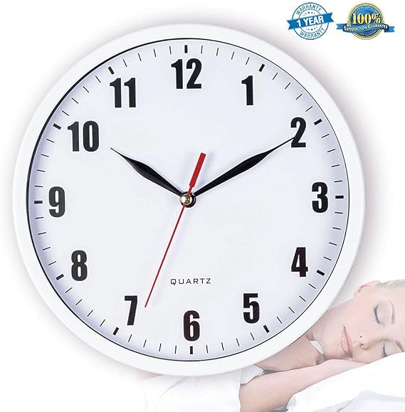 SAC SMARTEN ARTS 8 Silent Quartz Wall Clock Non-Ticking Digital Clock