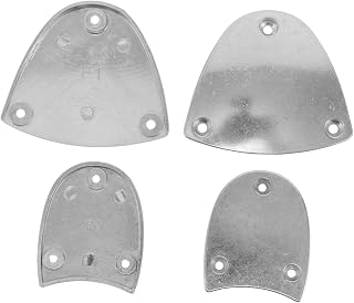 Angoily 1 Pair Shoe Heel Plates Size 42 Silver Aluminum Replacement Taps