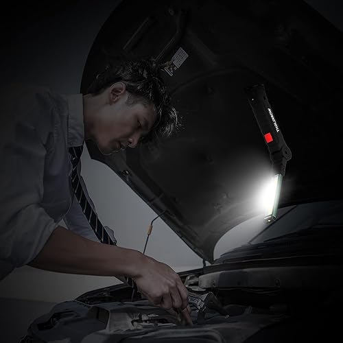 Miniatura 6 de Luces LED recargables para hombre, herramientas automotrices para papá, luz de trabajo inalámbrica con base magnética, rotación de 360, 5 modos de