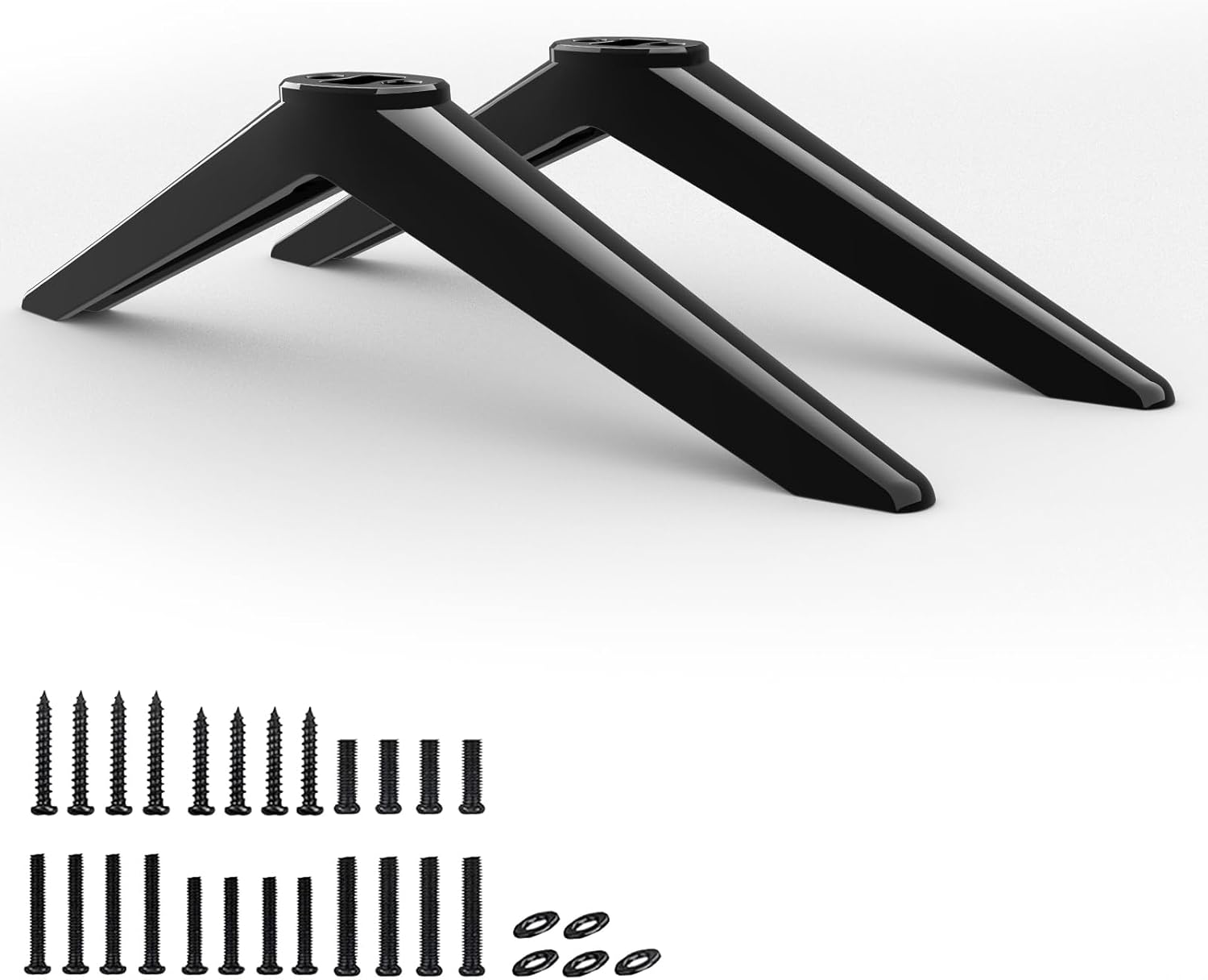TV Base Stand for Sanyo TV Legs, for Sanyo TV Base Stand FW50D36F FW40D36F B FW40D48F 40MV336XF7 40PFL4901/F7 FW50D25F 50MV336X-F7 50PFL5601F7 FW55R70F 55MV379R/F7 with Screws, Black