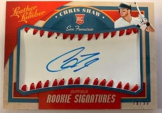 2019 Panini Leather and Lumber Rookie Baseball Signatures #118 Chris Shaw Auto Autograph SER/99 San Francisco Giants Official MLB PA Baseball Card in Raw (NM or Better) Condition