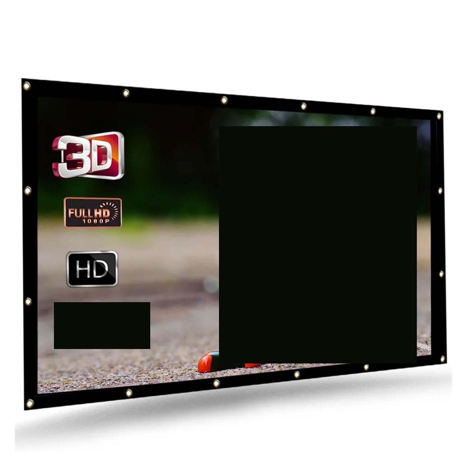 EDEDE Telo Proiettore, Schermo for proiettore Pieghevole 100 120 Pollici 16:9 HD Schermo di proiezione in Tessuto PVC for Ufficio Home Theater Cinema all'aperto(100 inch)