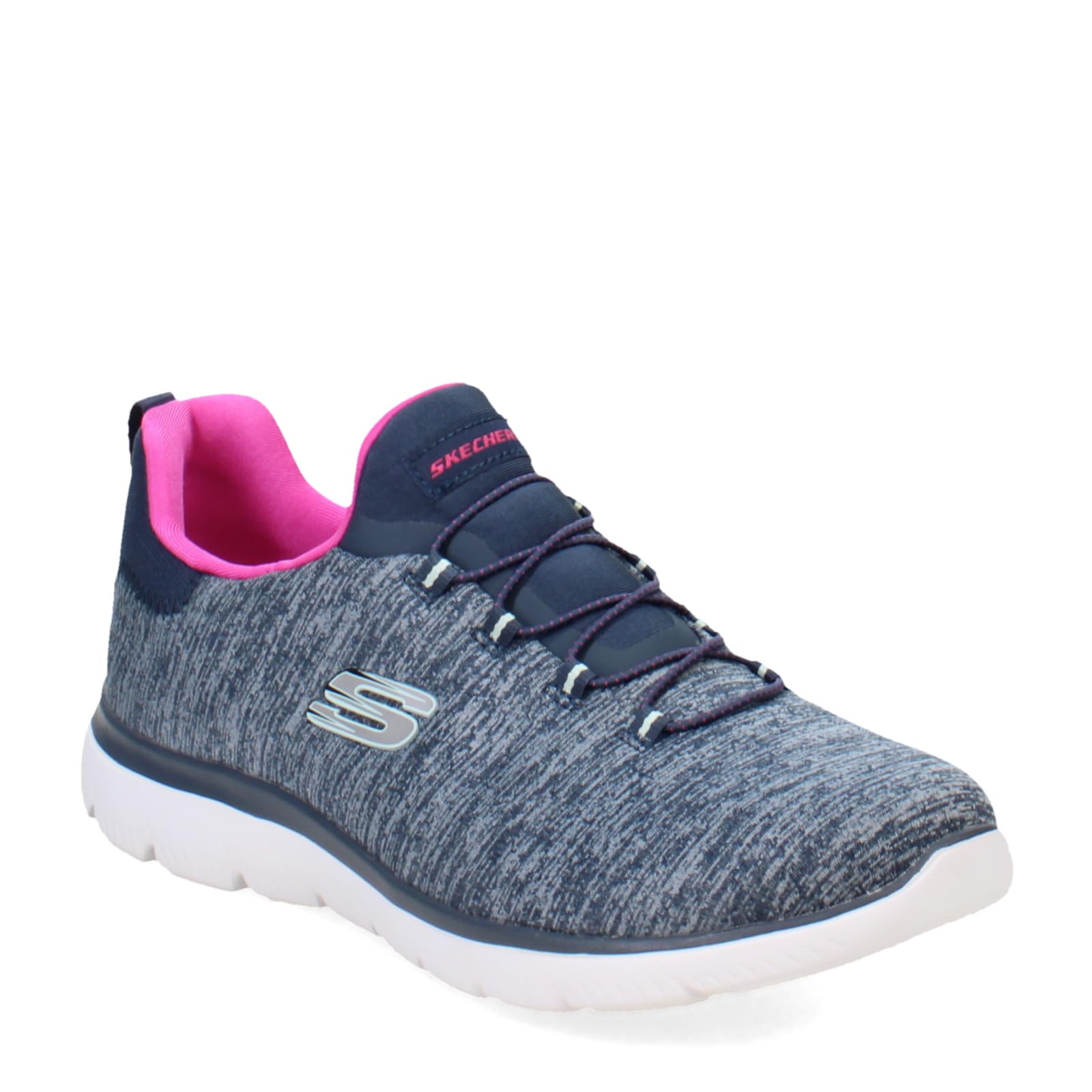 Skechers Women's Summits-Quick Getaway Sneaker, Navy/Hot Pink, 5 UK Wide