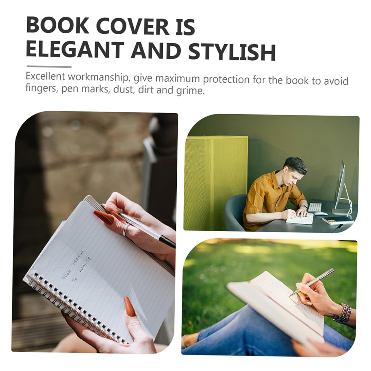 Copertina per Libri Riutilizzabile Formato Custodia Protettiva Resistente all Usura Tasche per Libri Decorative per Studenti Protezione Antigraffio senza Strumenti