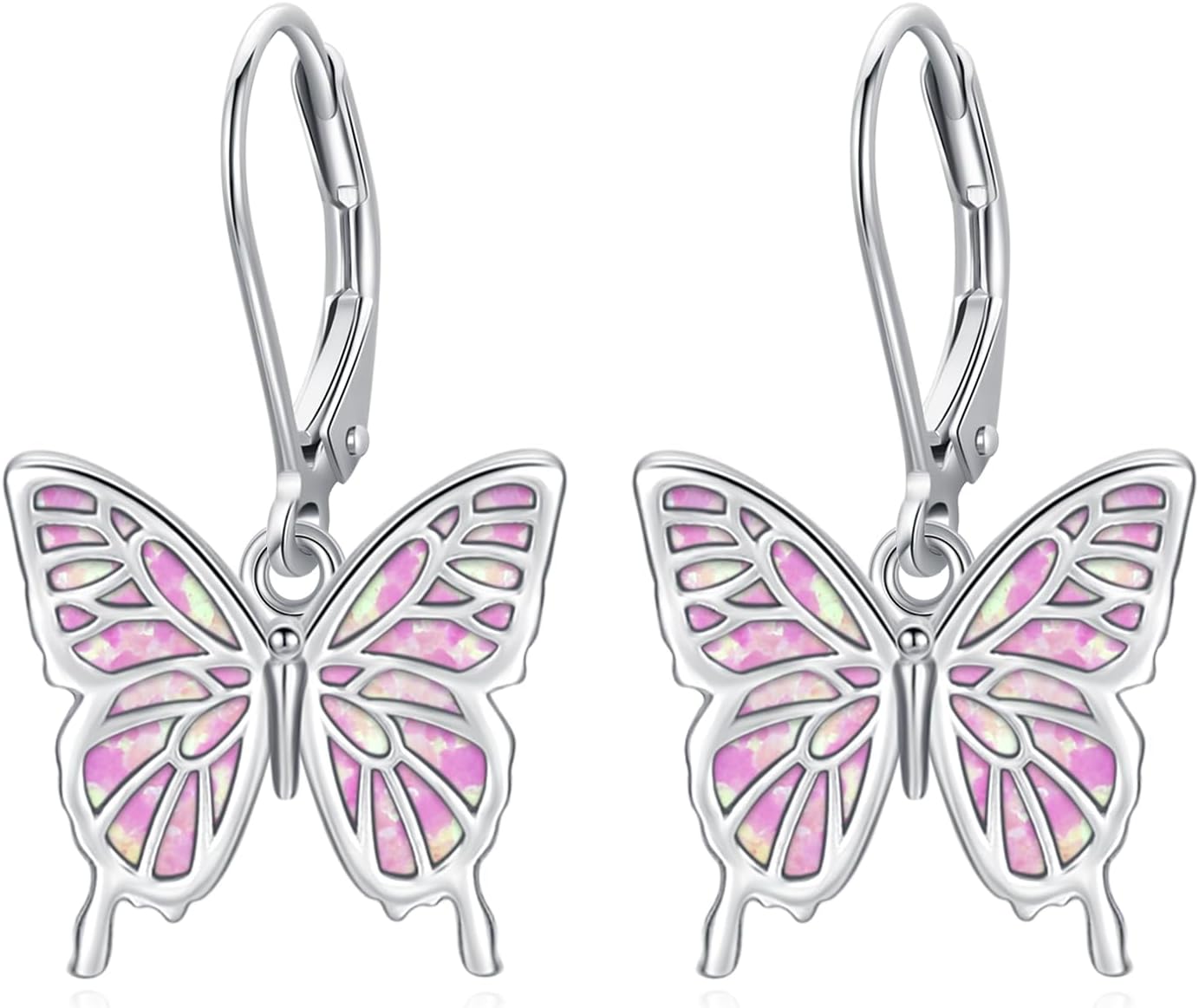 Butterfly Earrings for Women 925 Sterling Silver Butterfly Dangle Drop Earrings Animal Earrings Butterfly Jewelry Gifts for Women