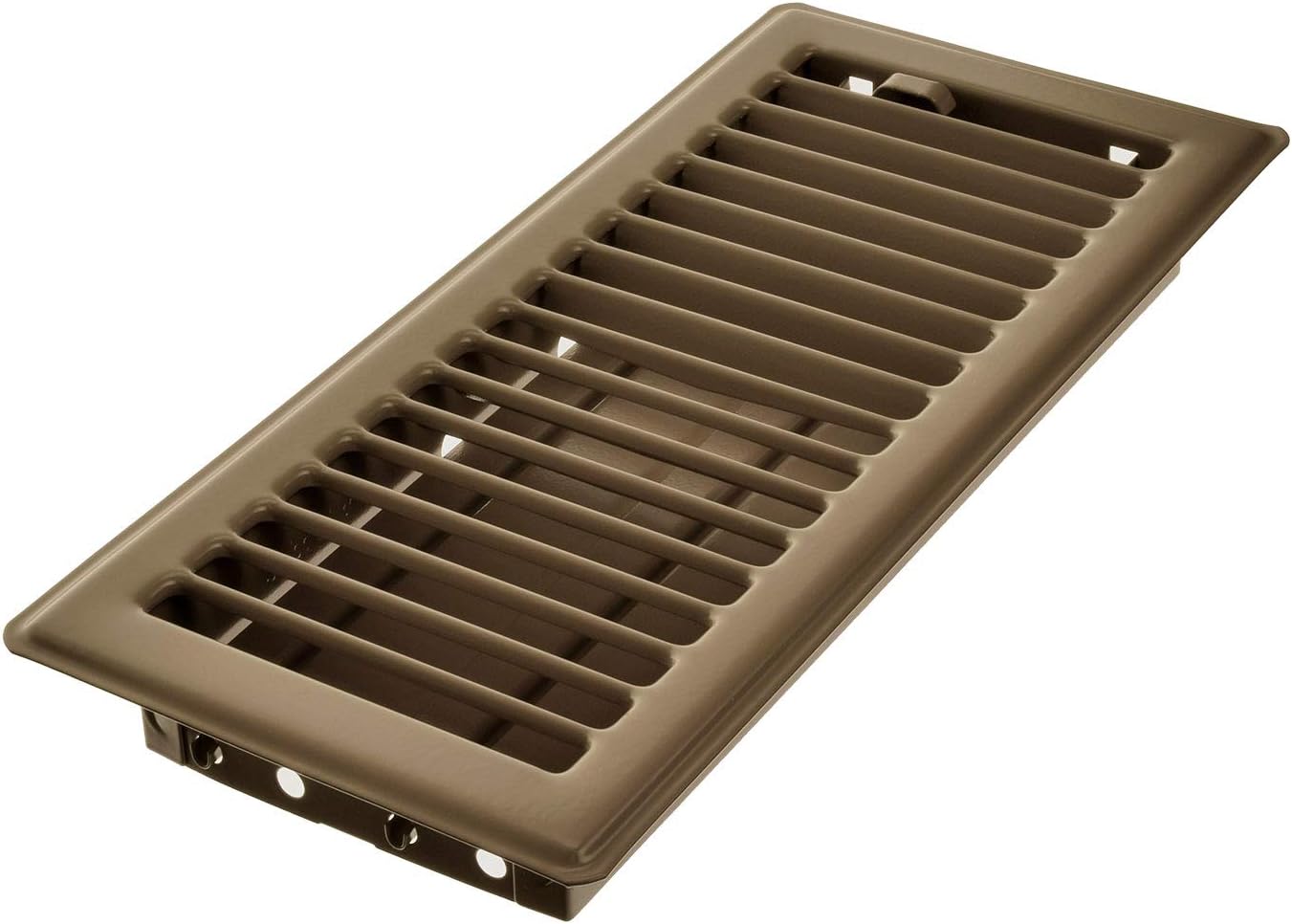 Imperial RG2004 Louvered Steel Painted Floor Register, 4x10 Inch, Brown, 5 Pack