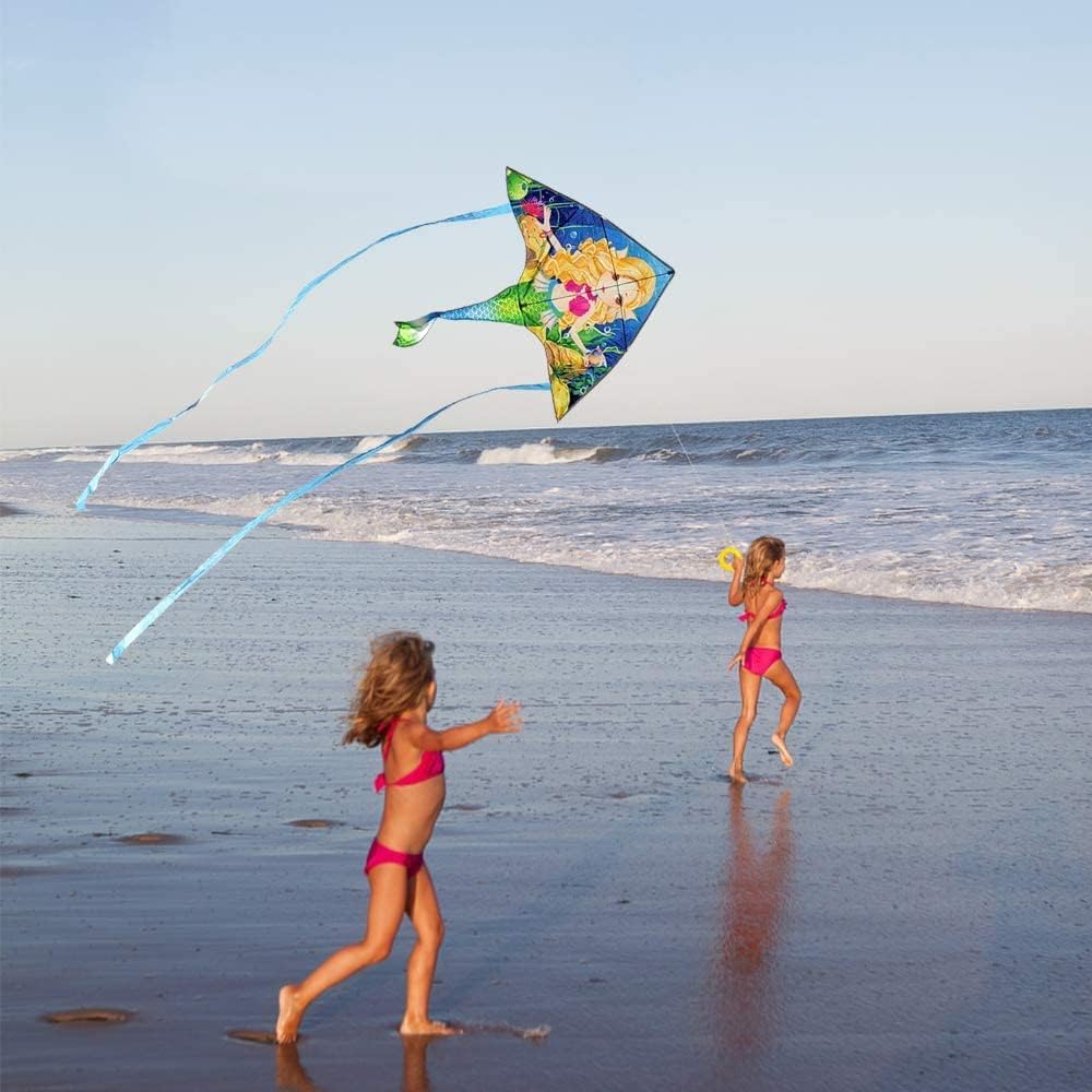 Mint's Colorful Life Mermaid Kite and Butterfly Kite for Kids & Adults 2 Pack