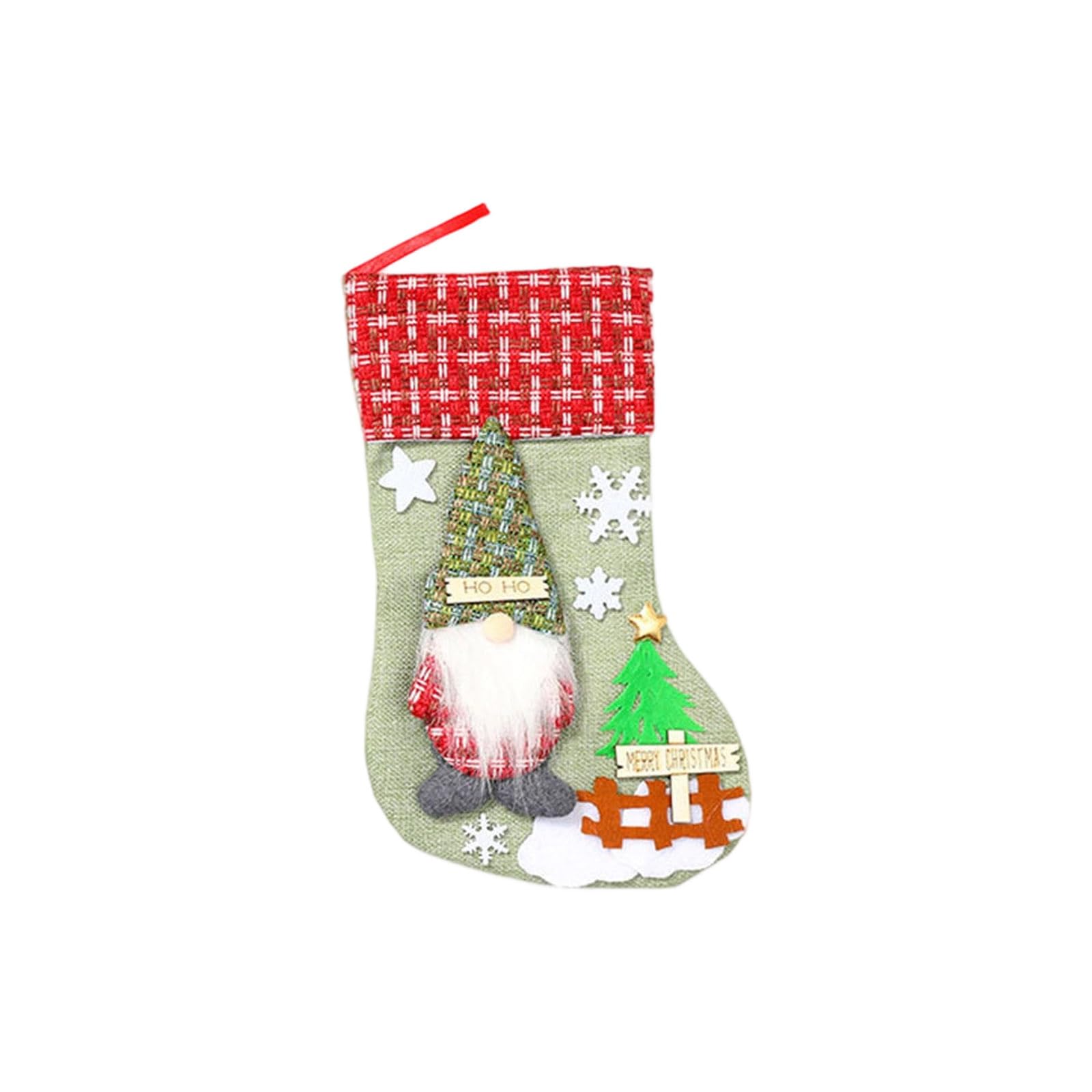 Woedpez Lovely Christmas Hanging Socks Stockings Candy Gift Bag Decorations for Home Party Decoration