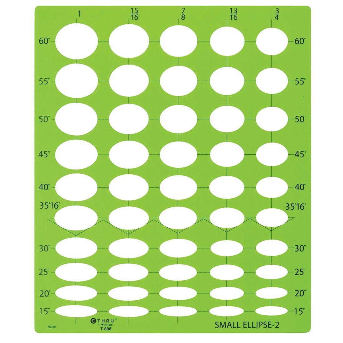 Westcott Small Ellipse Template #2 (T-808)