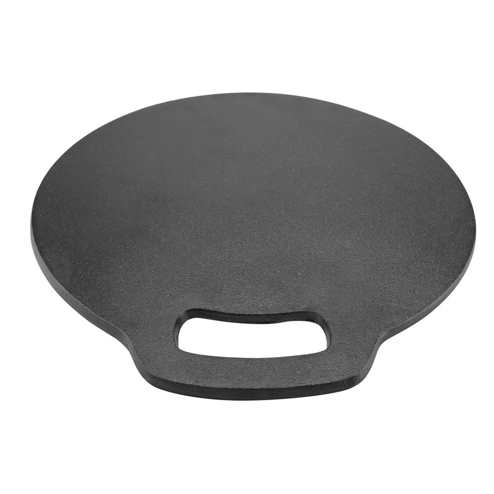 Piedra para Hornear Pizza de Hierro Fundido Antiadherente con Ergonómico Material Seguro y Duradero para un Delicioso Pan de Pizza Adecuado para Uso en Horno