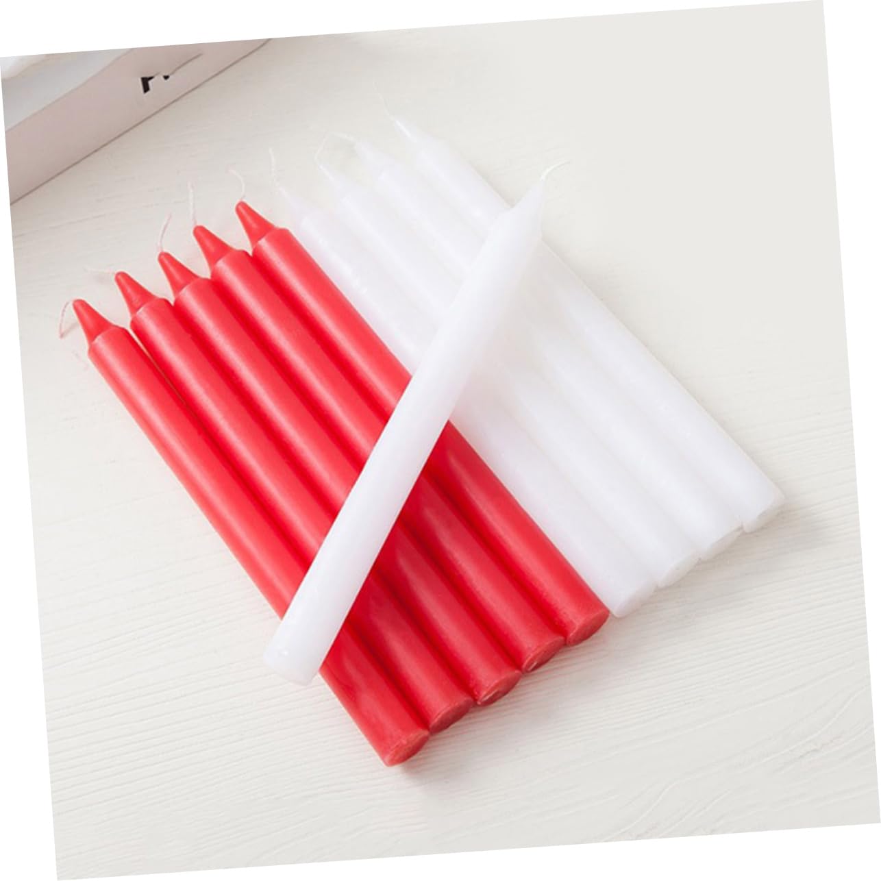 Velas Largas de Parafina de Color Claro, 10 Piezas para Emergencia