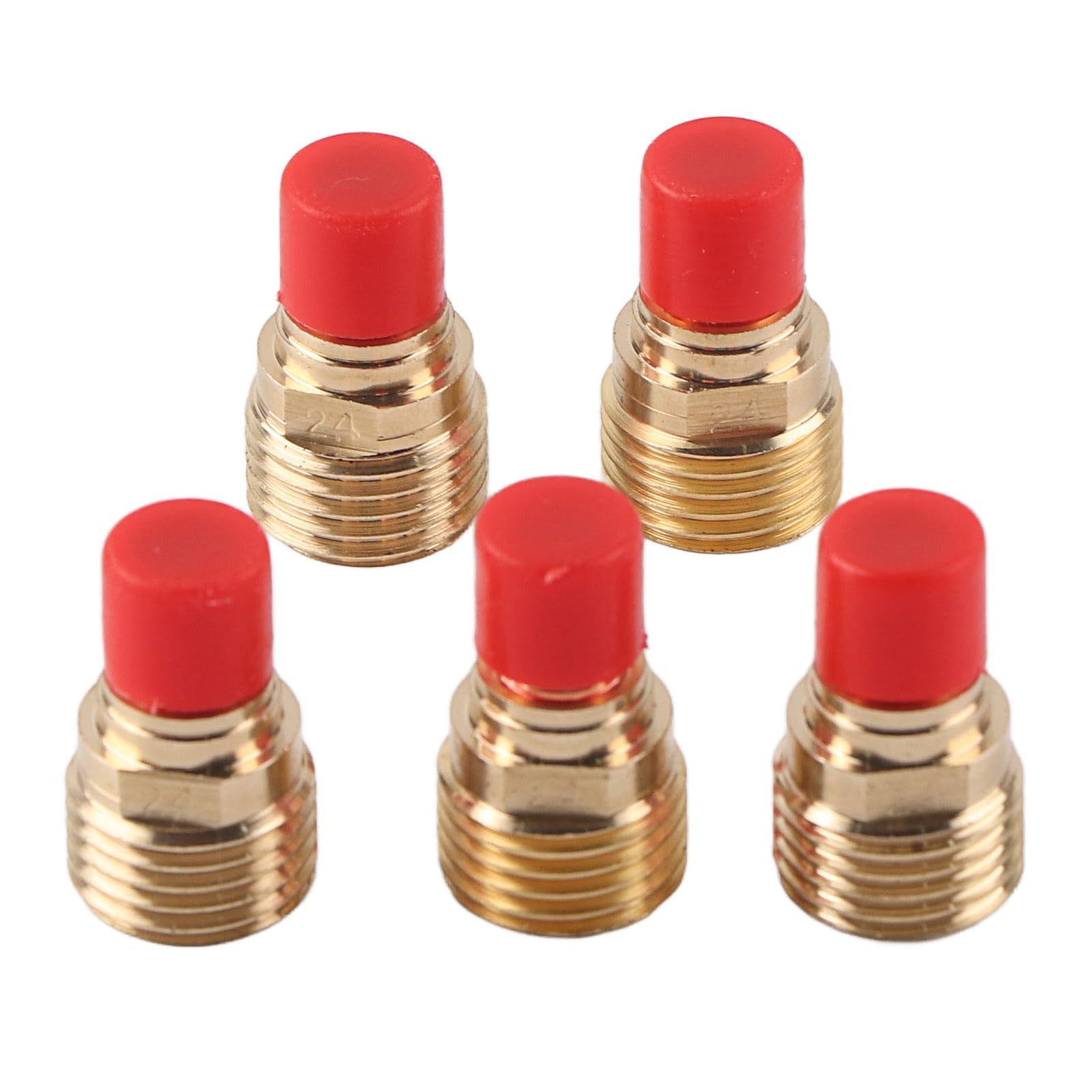 5PCS Copper Gas Lens 45V44 Collet Body 2.4mm 3/32 with Heat, Durability Material, Long Term Service for TIG Welding Torch WP-9/20/25, Easy to Install (1PCS) (5PCS)