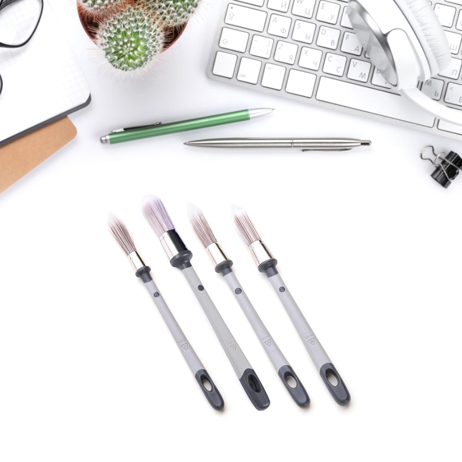 Shurhome Paint Brushes 4Pcs Paint Brush Set Small Paint Brush for House Wall Corners Paint Edger Detail Paint Brush