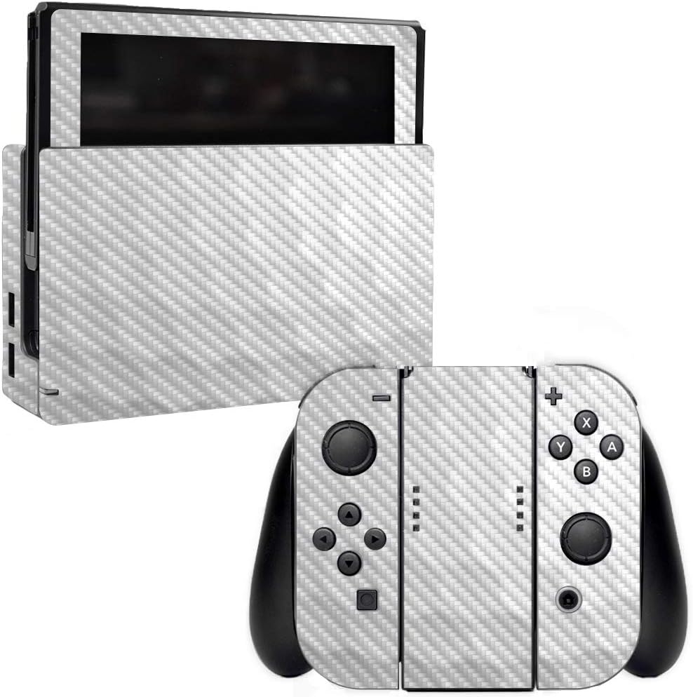 MightySkins Carbon Fiber Skin for Nintendo Switch - Race Flag | Protective, Durable Textured Carbon Fiber Finish | Easy to Apply, Remove, and Change Styles | Made in The USA