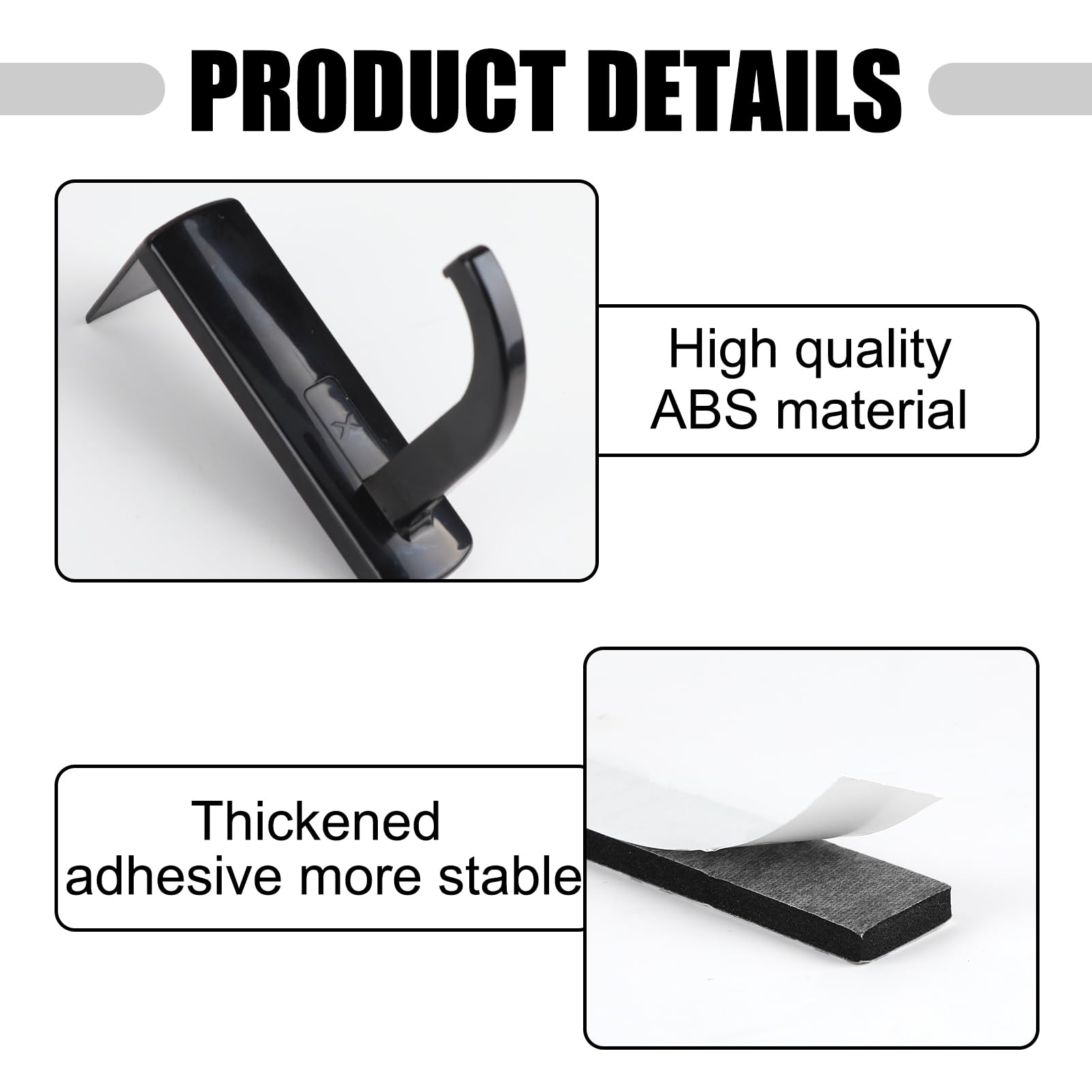 15 Ganzi Portacuffie Da Scrivania E Parete - Supporto Universale Per Cuffie Gaming - Nero E Bianco - Foto 5