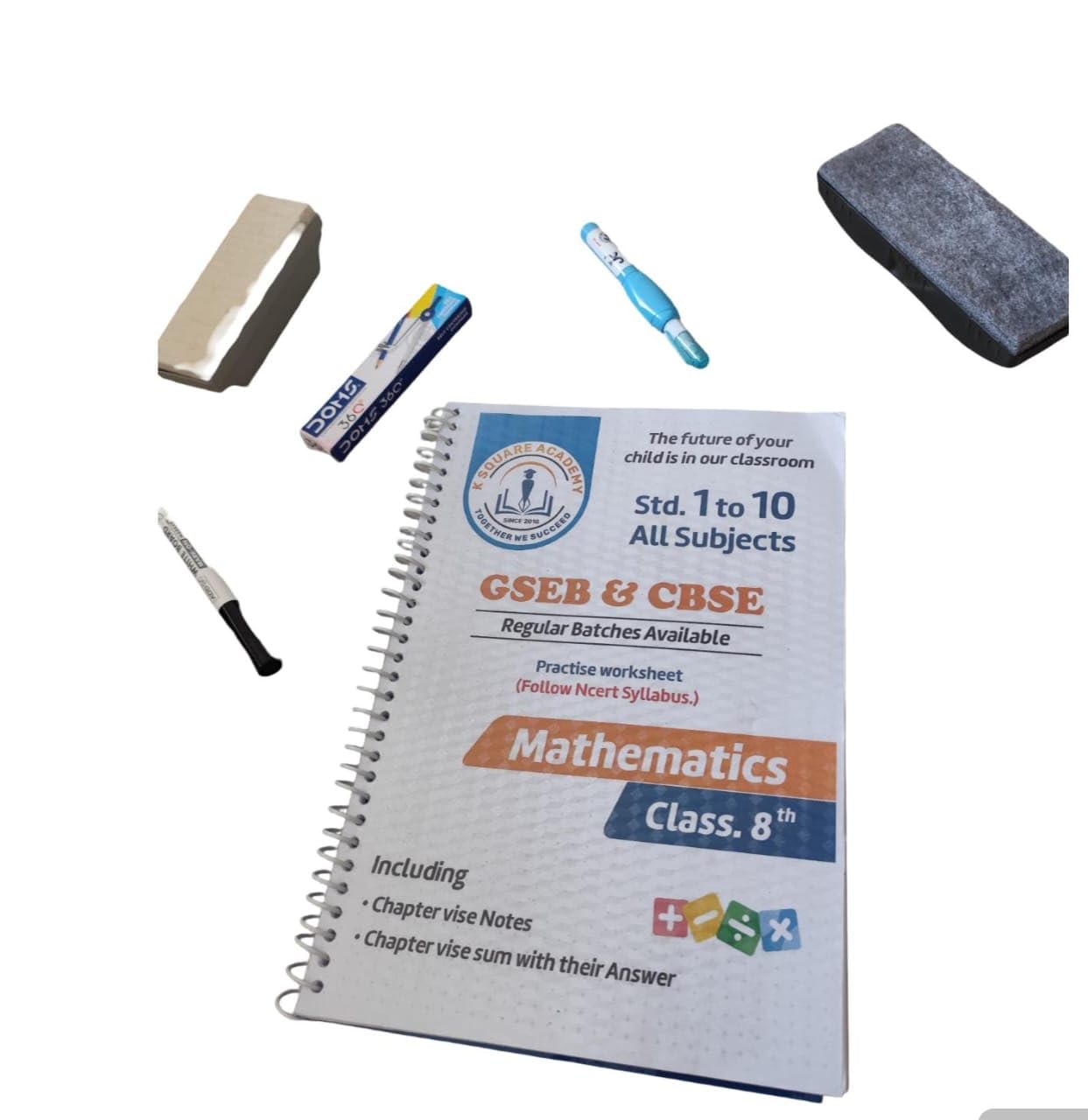 Class 8th Mathematics Practice Workbook | Chapter wise Note