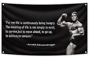 Arnold Schwarzenegger Flag: Gym Dorm Room Décor for Motivation