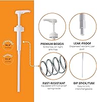 Vista 4 de FastRack pico dispensador para jarrón de un galón de detergente de lavandería – Envase hermético con tapa de rosca Base antideslizante