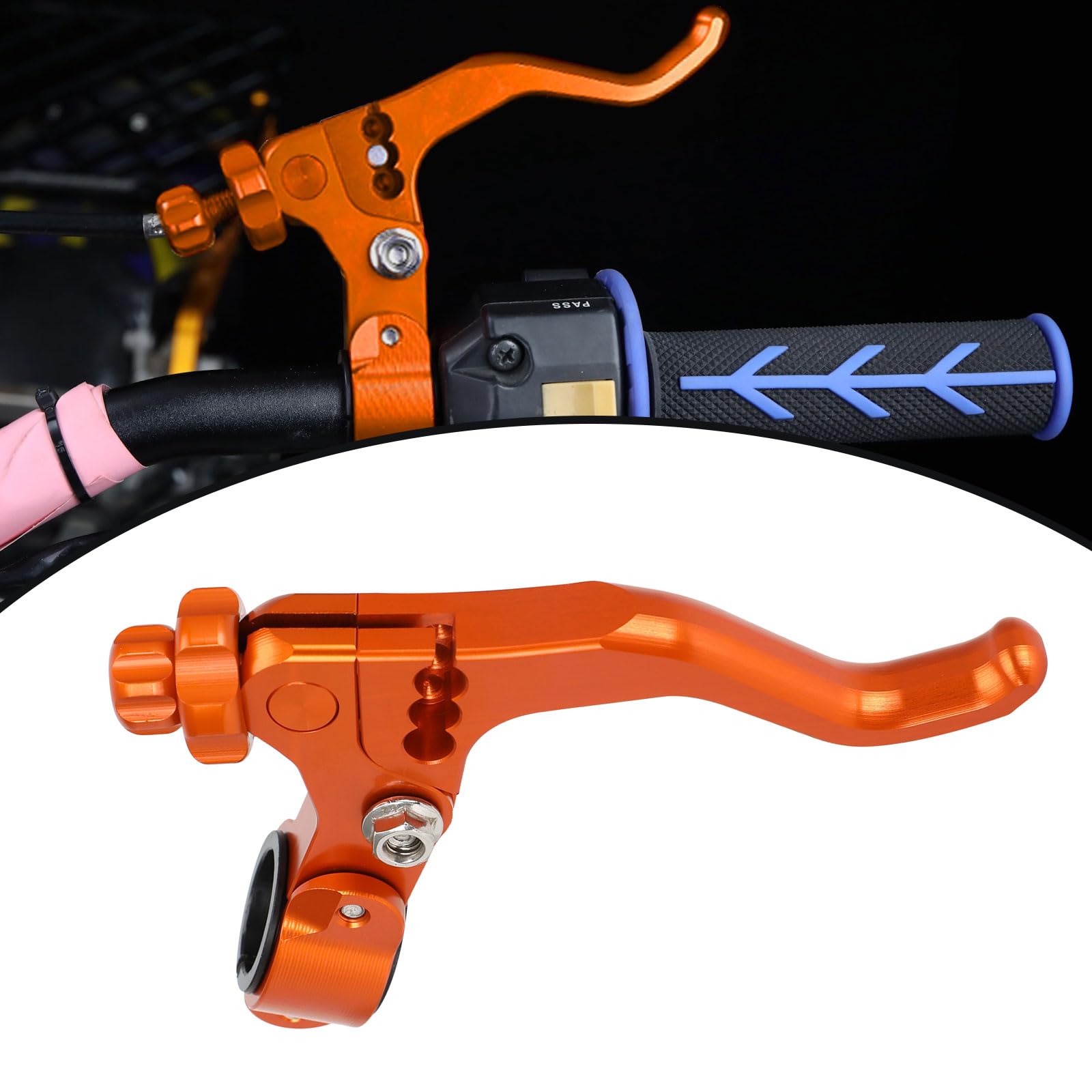 JFG RACING Universal Stunt Clutch Lever CNC Short Stunt Clutch Lever 22mm 7/8" Handlebar Motorcycle Dirt Bike for for EXC250 SX250 SXF250 EXC450 SX350 SXF450 EXC525
