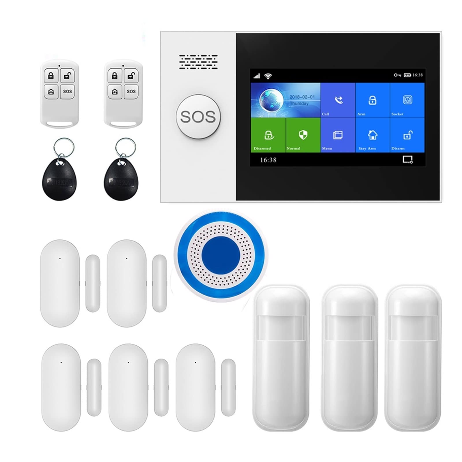 CUDTAPI Wireless Home GSM Security Alarm System Burglar With Motion Sensor Detector(D..)