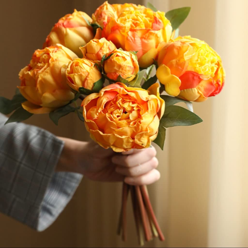 XDLEDMKIZ Beautiful Artificial Flowers, Fake Peony Flowers for Home Wedding Bouquets Centerpieces, Simulation Floral Arrangements