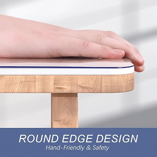 Miniatura 3 de Vicwe Protector de mesa esmerilado de 20 x 36 pulgadas, mantel rectangular de plástico de 0.059 in de grosor, protector de mesa esmerilado de PVC,
