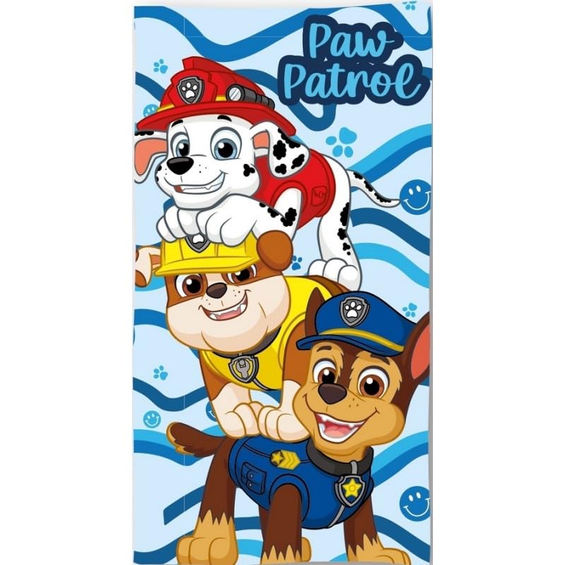 anemone Serviette de Bain Paw Patrol - Drap de Plage Pat'Patrouille 70 x 140 cm (A)