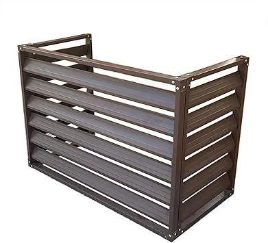Trash Can Fence, Split Air Conditioner Outdoor Unit Cover, Hide Air Conditioner Fence, Suitable for Outdoor Brown,43.3x31.5in