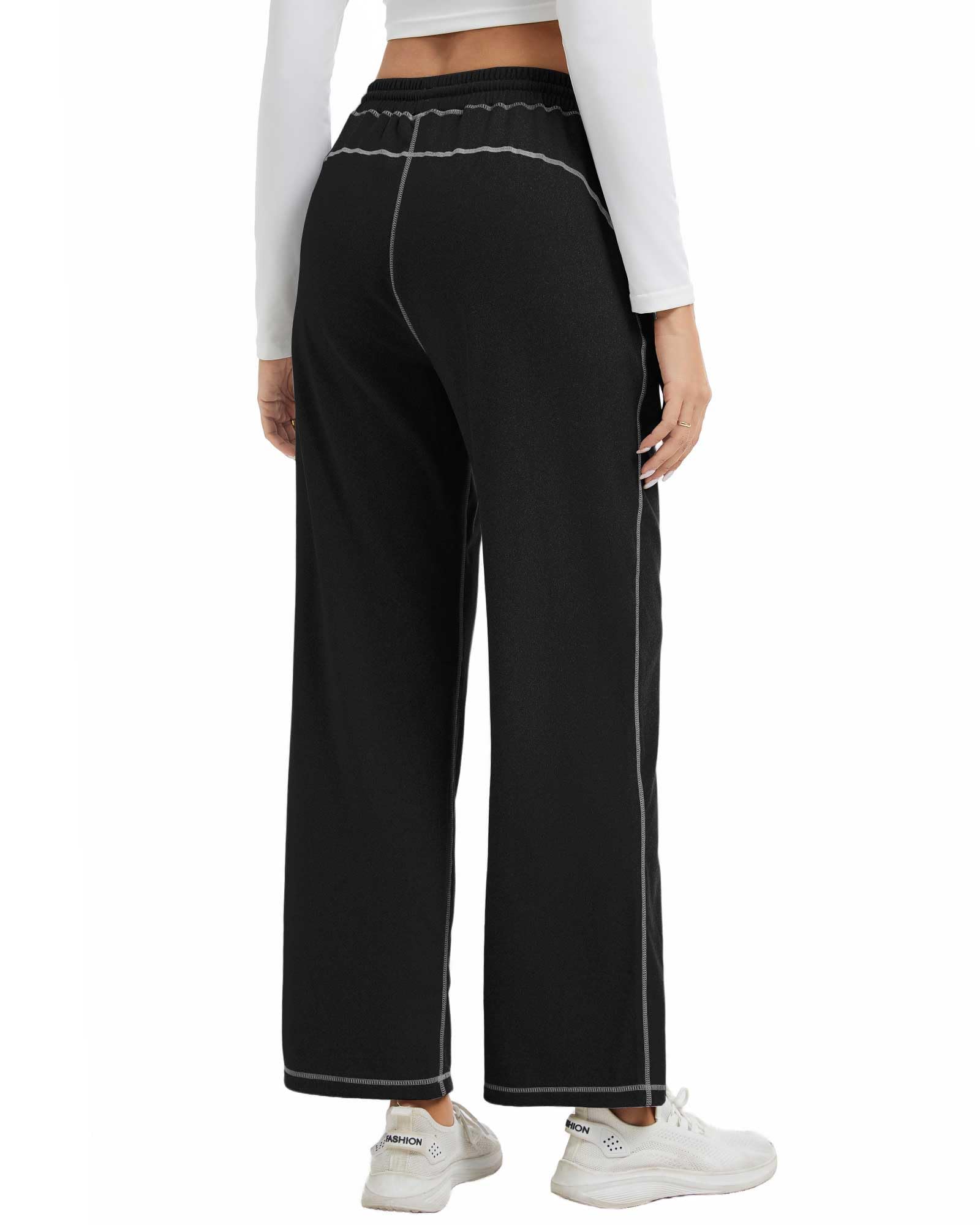adorence Pantaloni Tuta Donna Larghi Sportivi Comodi, Jogging Donna Casual con Tasche, Vita Alta Regolabile con Coulisse