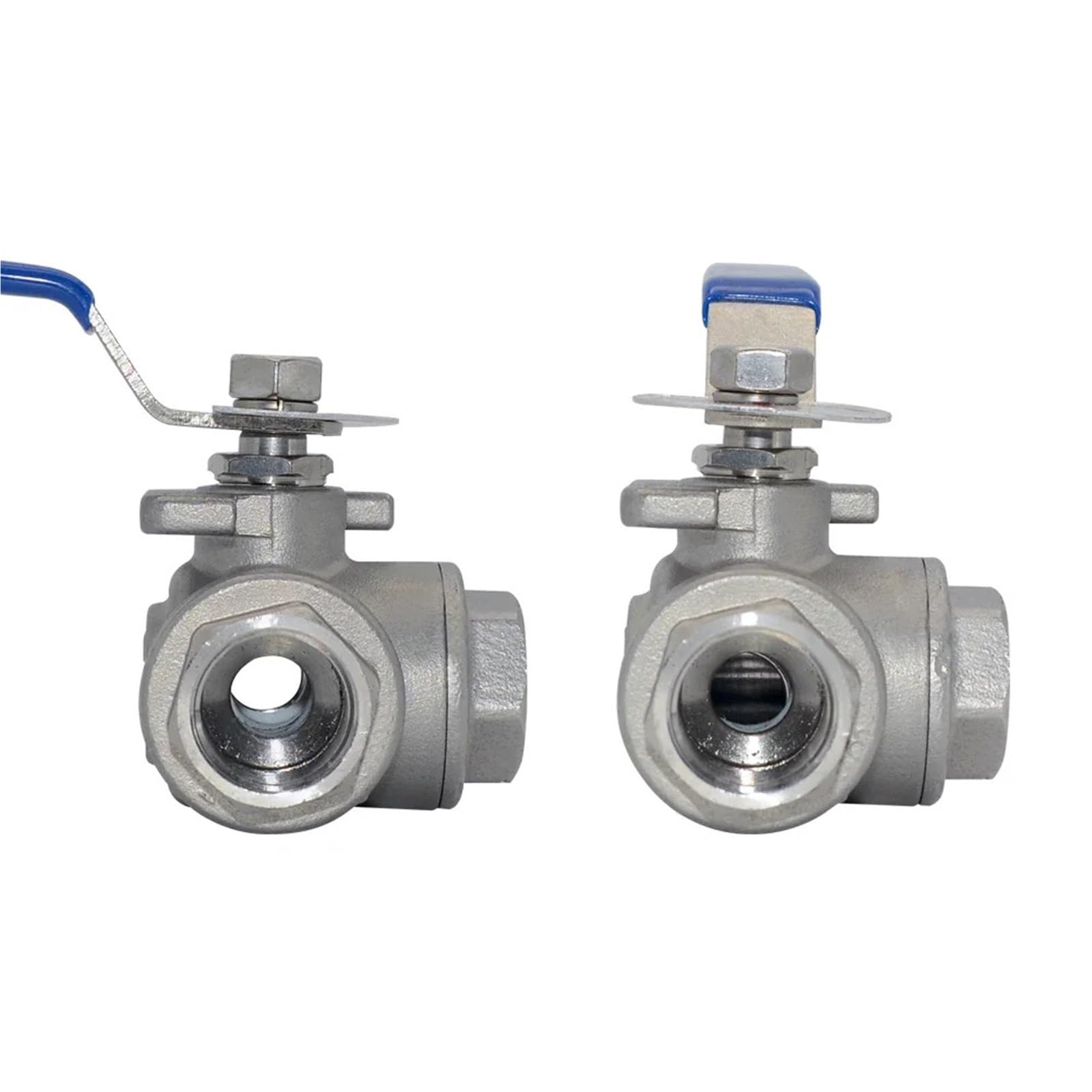 1/4 "3/8" 1/2" 3/4" 1" 2" Filettatura interna T-port Valvola a sfera Connettore SS304 Acciaio inossidabile Valvola a sfera a tre vie Acqua e gas 1 pz(3/4")