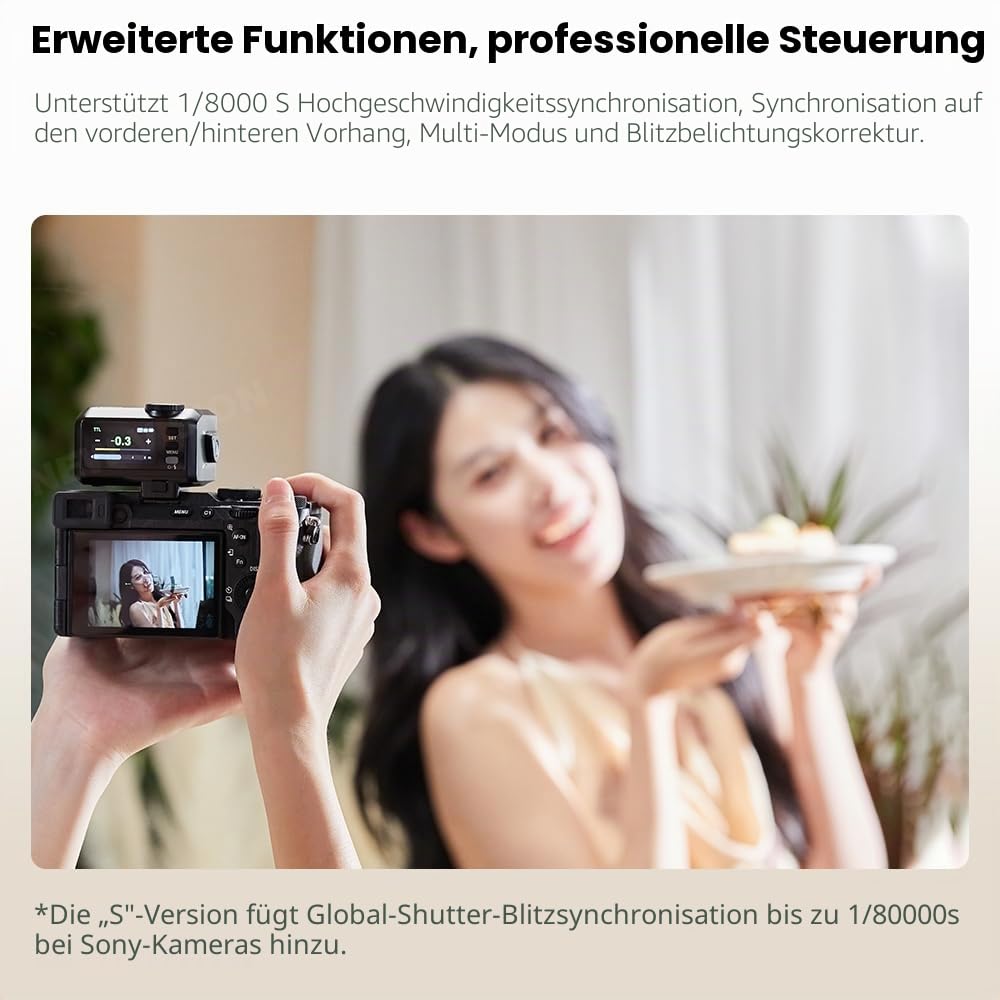 Godox iT30 Pro F iT30Pro-F Mini-Blitz für Fuji-Kamera, TTL-Autobelichtung, HSS 1/8000 Sekunden, 2,4 G Wireless Xsystem, 7,1 cm Touchscreen, 900 mAh Lithium-Akku (schwarz)