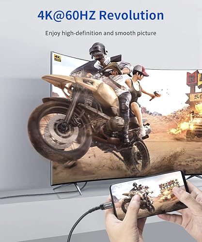 Miniatura 4 de JSAUX - Cable USB C a HDMI 3metros (10pies) (4K 60Hz), cable tipo C a HDMI (compatible con Thunderbolt 3) para MacBook Pro 2018, 2017, Air iPad Pro,