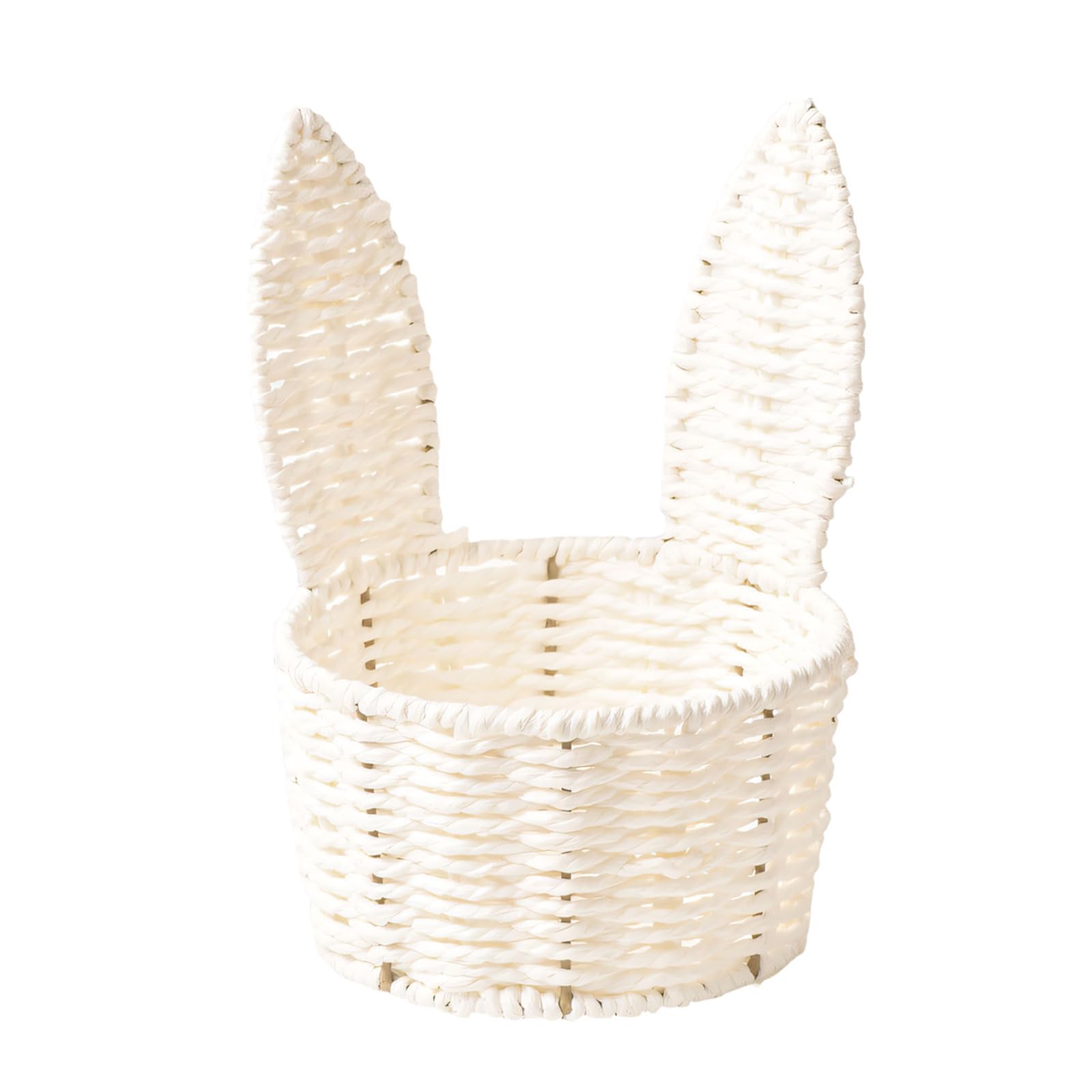 hogtnd Handmade Woven Flower Holder with Rabbit Ears Shape, Easter Egg Storage Basket, Organisation, Accessories, Easter Basket