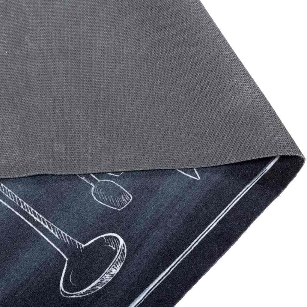 Alfombra de Cocina Negro 300 x 60 cm Terciopelo