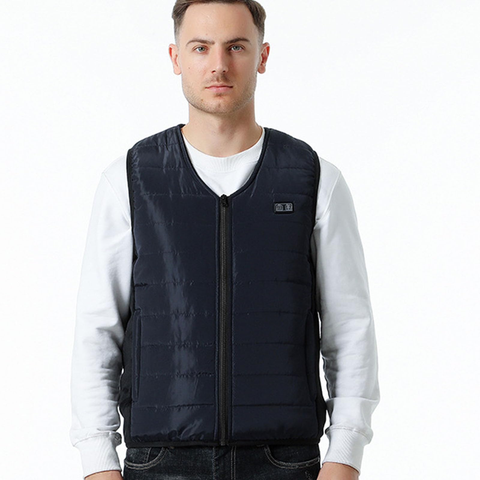 Gilet riscaldato USB regolabile per climi freddi Design ergonomico antivento strato termico gilet per lo sport uso quotidiano gilet esterno riscaldato alimentato tramite USB