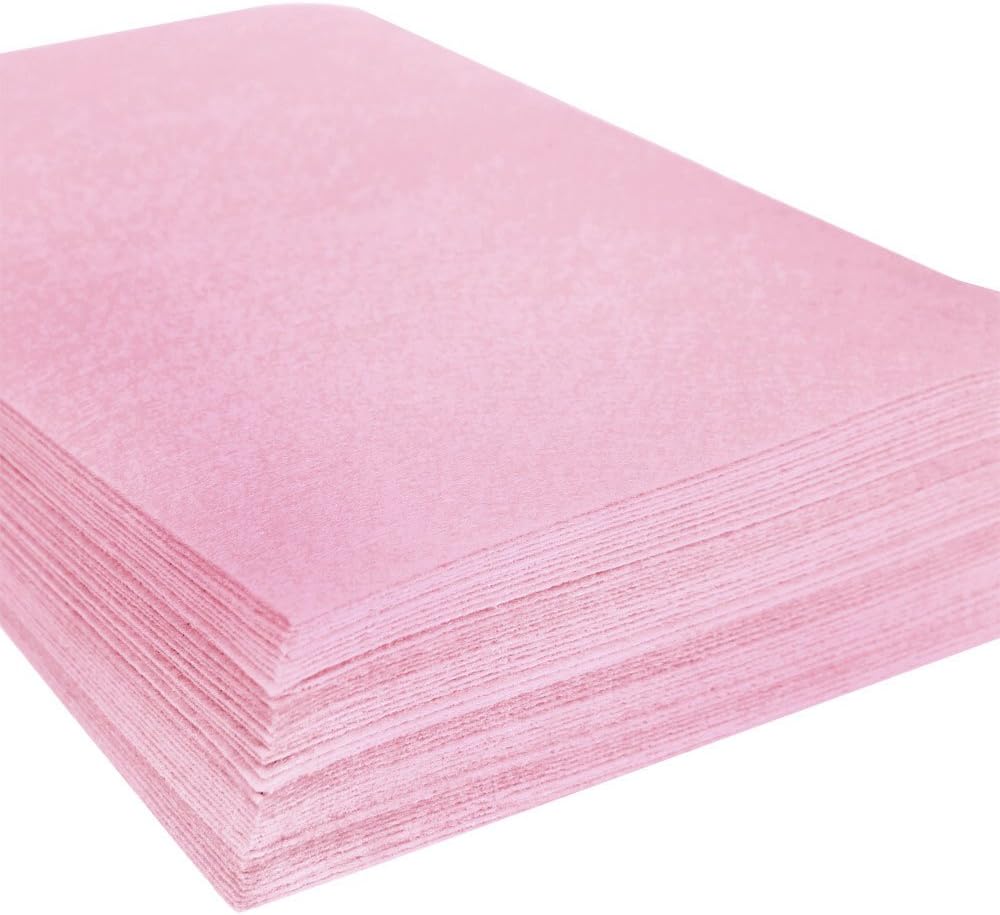 CalCastle Craft 24 pcs Acrylic Craft Felt Sheet 9 X 12 for Crafting, School and DIY Projects (Light Pink)