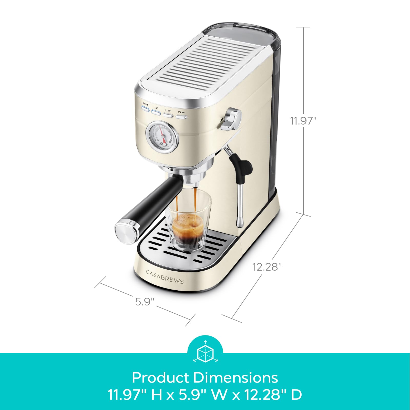 Gevi 20 Bar Compact Espresso Machine for Home,Latte、Cappuccino Coffee Maker product image 20