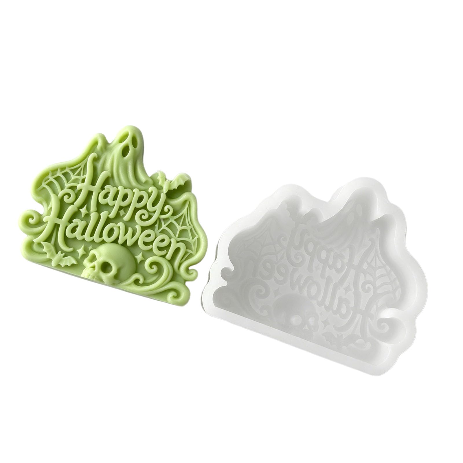 Shntig B Relief Casting Mold For Halloween Sign Decor, Silicone Form For Seasonal Projects And Display Pieces Use Silicone Halloween Mold Sign Casting Relief Form Seasonal Decor Holiday Craft