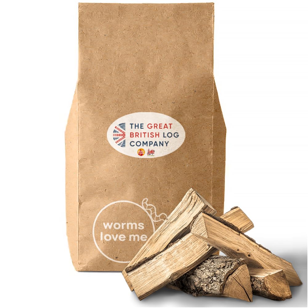 Great British Log Company 30L Kiln-Dried Logs Packed in 100% Compostable Kraft Bags, High Heat Output, Cost-Effective and Aromatic – Perfect for Wood Burners, Fireplaces, Fire Pits, Pizza Ovens