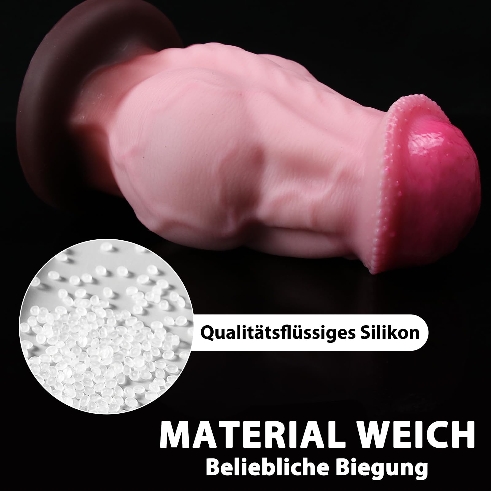 Consolador gigante cola de silicona, consolador anal grande erótico, consolador monstruo juguetes anales para parejas mujeres y hombres, estimulación prostática masturbador (M)